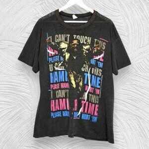 Vintage 90s MC Hammer U Can’t Touch This 1990 hip hop tee black pink L